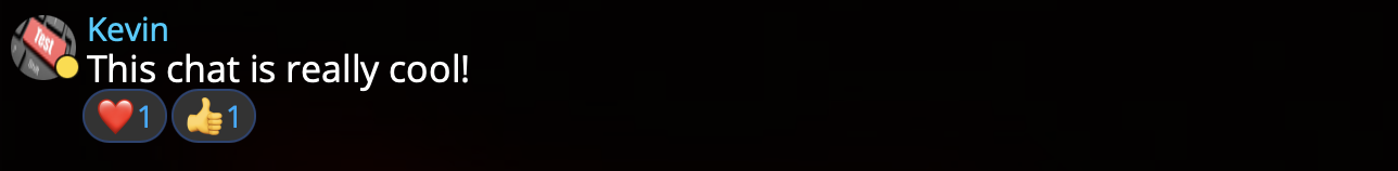 Message Reaction Example