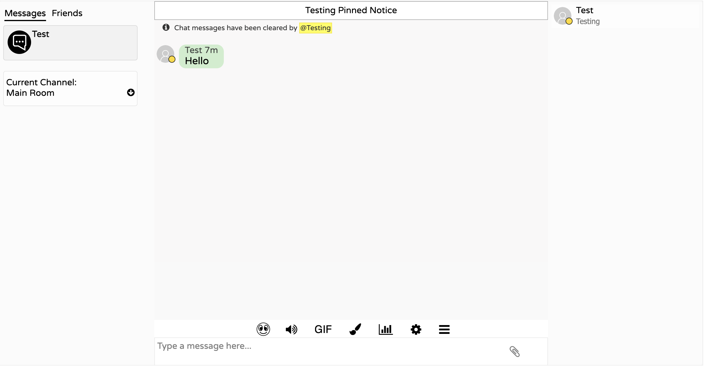 Pinned Notice Example