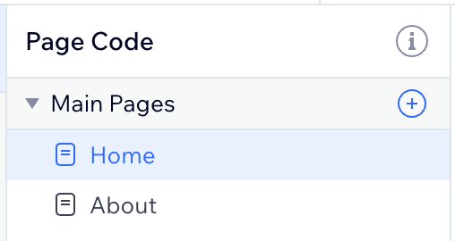 Wix editing home page selected