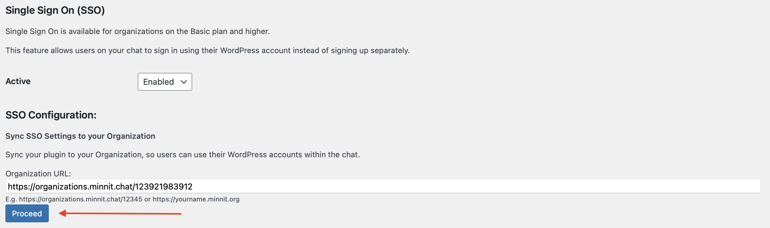 WordPress SSO Sync second step